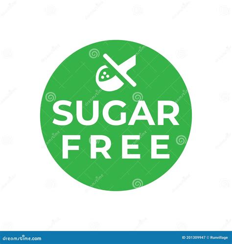 Sugar Free Badge, Logo, Icon. Flat Vector Illustration Stock Vector ...