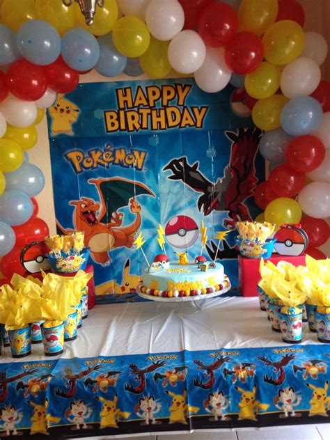 Party Decoration Ideas with Balloons - Office Furniture | Pokemon party decorations, Pokemon ...