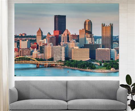 Pittsburgh Skyline Pittsburgh Wall Art Pittsburgh Canvas | Etsy