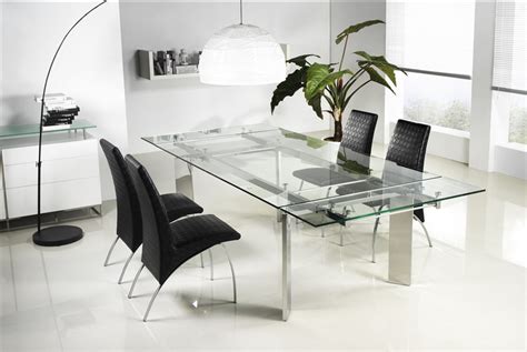 78" - 106" Modern Glass Conference Table with Angled Chrome Legs - OfficeDesk.com