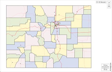 Colorado free map, free blank map, free outline map, free base map ...