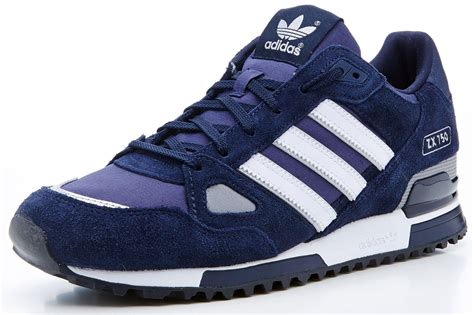 adidas Originals Men’s ZX 750 trainers suede navy blue & white G40159 ...