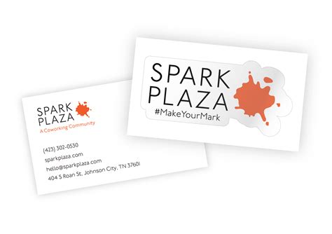 Spark Plaza Business Card and Sticker - The High Road Agency