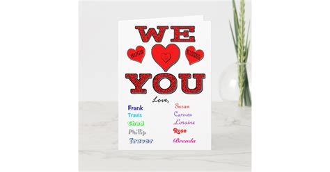 We Love You Card | Zazzle