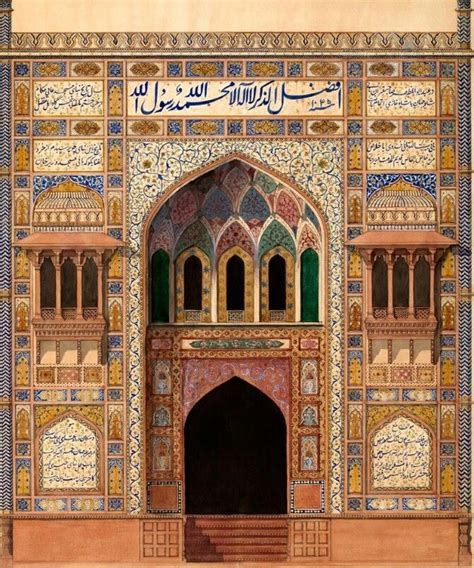 Entrance to the Wazir Khan Mosque | Architecture drawing, Mosque, Islamic architecture