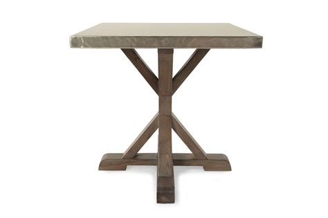 Square Rustic Farmhouse End Table in Medium Brown | Mathis Brothers Furniture
