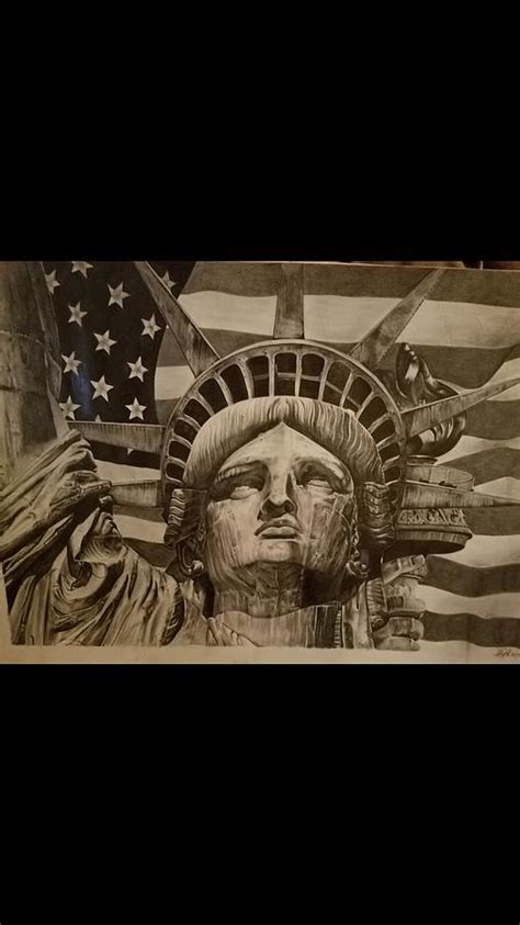 Freedom and Liberty Drawing by Daquan Hester