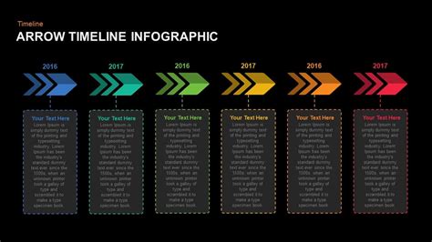 Animated Arrow Timeline PowerPoint Template and Keynote Slide