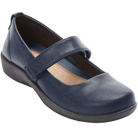 Comfortview - Comfortview Women's Wide Width The Carla Mary Jane Flat Mary Jane Shoes - Walmart ...