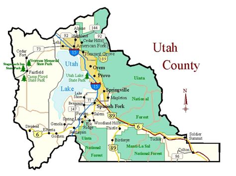 Map Of Utah County | Printable Map of The United States