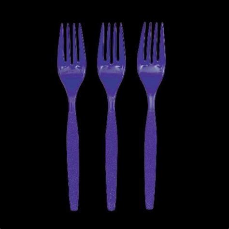 Purple Color Plastic Forks | PartyGlowz.com