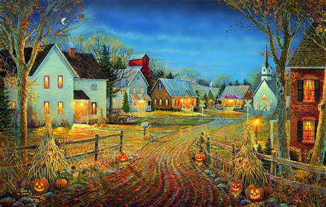 A Country Town in Autumn, 550 Pieces, SunsOut | Puzzle Warehouse ...