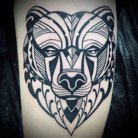 Amazing Tribal Bear Tattoo Ideas and Designs