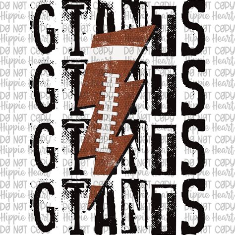 Giants Football Png, Giants Football, Giants Football Design, Retro ...