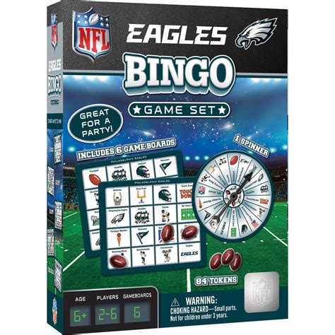 Philadelphia Eagles Bingo Game | Kids Games by MasterPieces – MasterPieces Puzzle Company INC