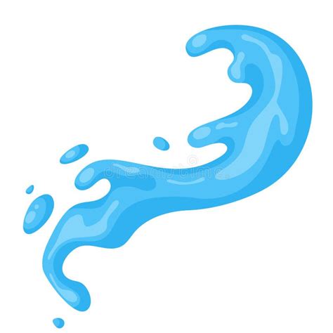 Water Splash. Vector Cartoon Illustration Stock Vector - Illustration of element, beverage ...