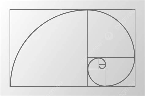 Golden Ratio Spiral Pattern On Gray Background Fibonacci Triangle ...