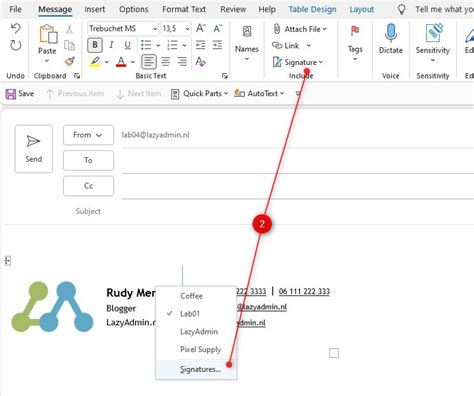 How to Change Email Signature in Outlook — LazyAdmin