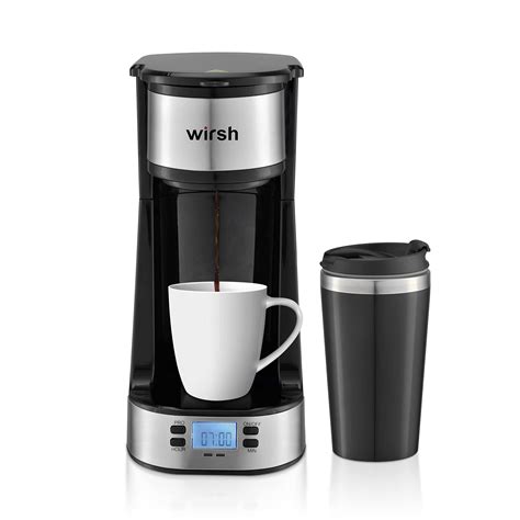 Buy wirsh Single Serve Coffee Maker- Small Coffee Maker with Programmable Timer and LCD display ...