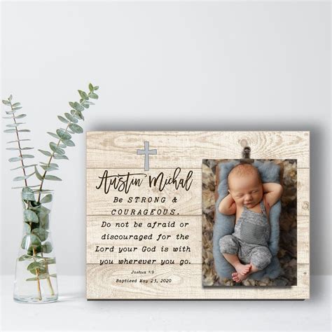 Personalized Baptism Frame Baptism Gift Boy Personalized - Etsy