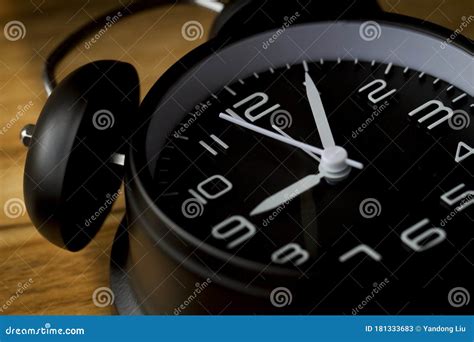 A Black Clock, Time Timer, Alarm Clock Stock Image - Image of retro, oclock: 181333683