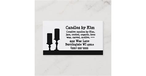 Candle business cards | Zazzle