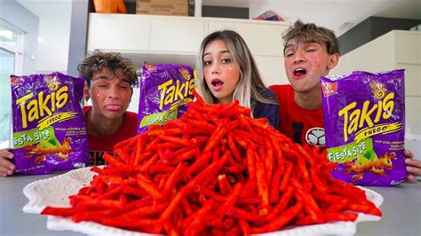 First To Finish Spicy Takis Wins CRAZY PRIZE! - YouTube