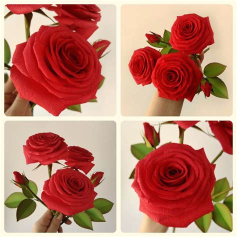 Crepe paper rose tutorial in PDF | Paper flowers, Paper flowers craft, Paper flower tutorial