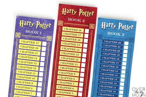 Harry Potter Printable Bookmarks - Over The Big Moon