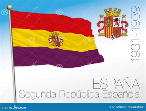 Spanish Republic Historical Flag and Coat of Arms, Spain, 1931-1939 ...