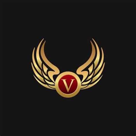 Luxury Letter V Emblem Wings logo design concept template 611194 Vector ...