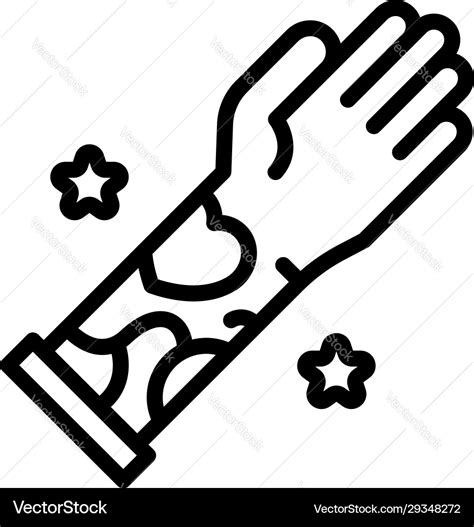 Tattoo hand icon outline style Royalty Free Vector Image