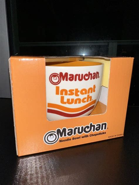 Maruchan Ramen Noodle Bowl with Chopsticks NEW Classic Logo | eBay