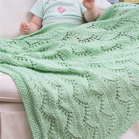 Free Red Heart Lace Chevrons Knit Baby Blanket Pattern | Yarnspirations