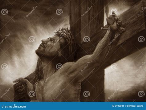 Jesus on the cross calvary stock illustration. Illustration of ...