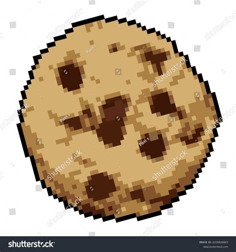 Cookie Chocolate Pixel Art Icon Illustration Stock Vector (Royalty Free ...