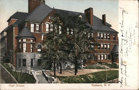 High School Yonkers, NY Postcard