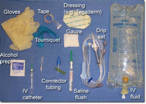 What items do you need to establish peripheral intravenous access?