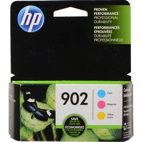 HP 902 Cyan/Magenta/Yellow Ink Cartridge 3-Pack T0A38AN#140 B&H