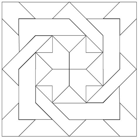 Quilt Block Coloring Pages For Kids Sketch Coloring Page