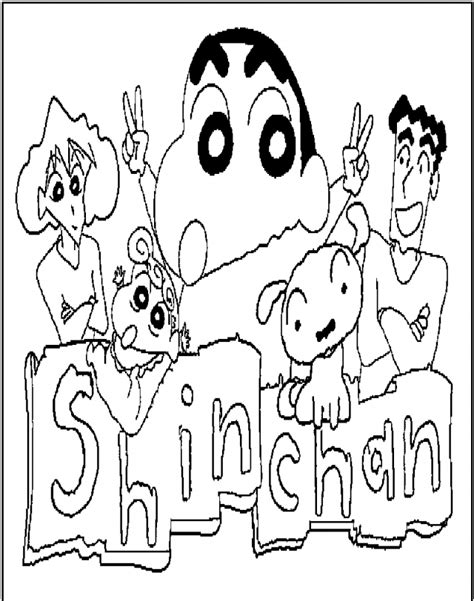 Shin Chan Coloring Pages Sketch Coloring Page