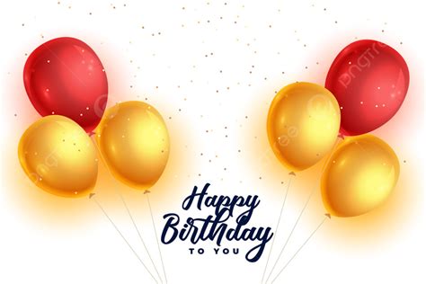 Realistic Happy Birthday Balloons Background Template Download on Pngtree