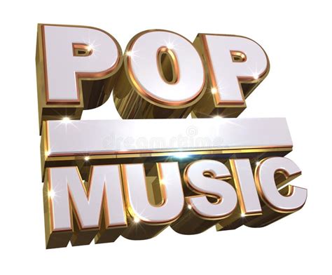 Pop music - Golden 3d logo stock illustration. Illustration of flirting ...