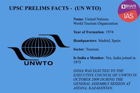 United Nations World Tourism Organization (UNWTO) - UPSC Notes for IR