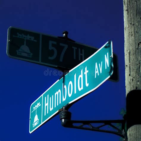 Minneapolis Minnesota 57th Street and Humboldt Avenue Street Signs on ...