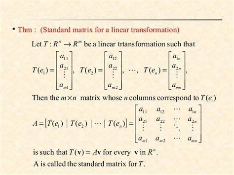 linear transformation