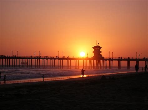 Sunset over Huntington Beach