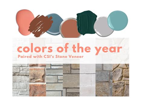 Colors of the Year Paired with CSI’s Stone Veneer - CSI – Continental Stone Industries