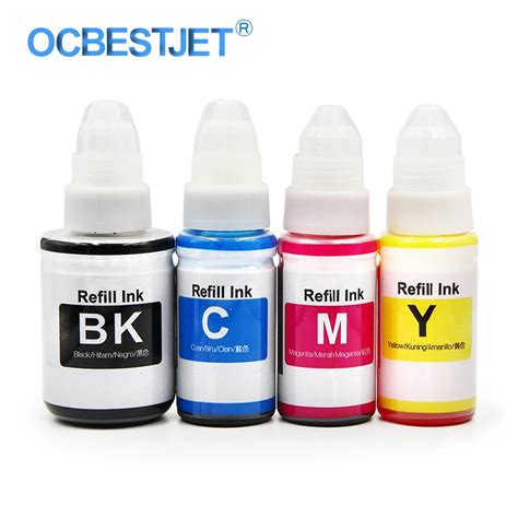 4Colors/Set Desktop Refill Dye Ink For Canon All Inkjet Printer Ink Cartridge And CISS (BK 135ML ...