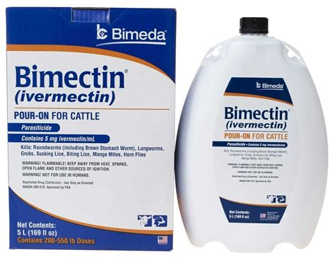 POUR-ON CATTLE COW DEWORMER For roundworms lungworms grubs lice 5 Liter ...